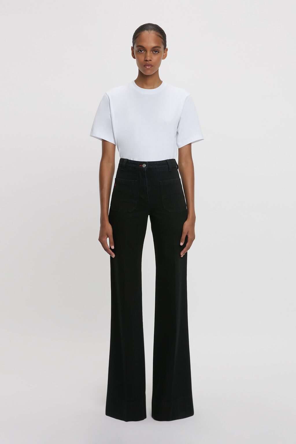Exclusive Alina High Waisted Stretch Jean In Washed Black Borderfree