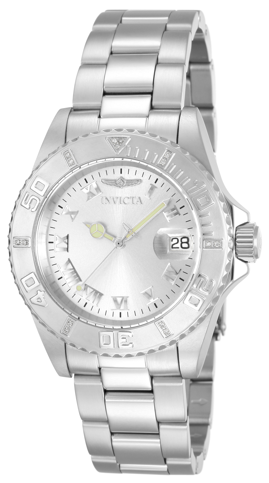 Invicta Pro Diver 0.06 Carat Diamond Swiss Ronda 515 Caliber Men s Watch 40mm Steel 12819 Borderfree