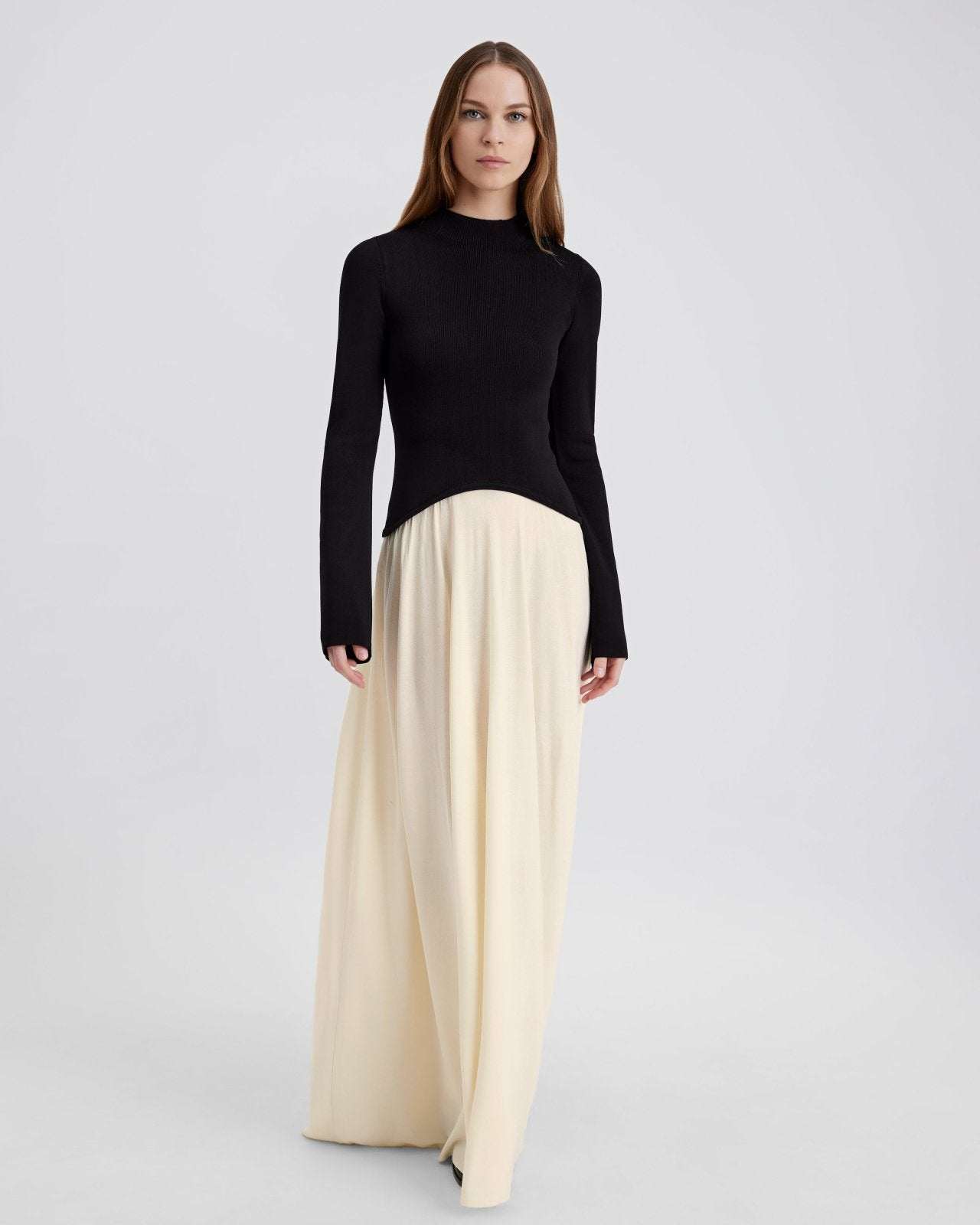 Soglio Dress Ecru / Noir