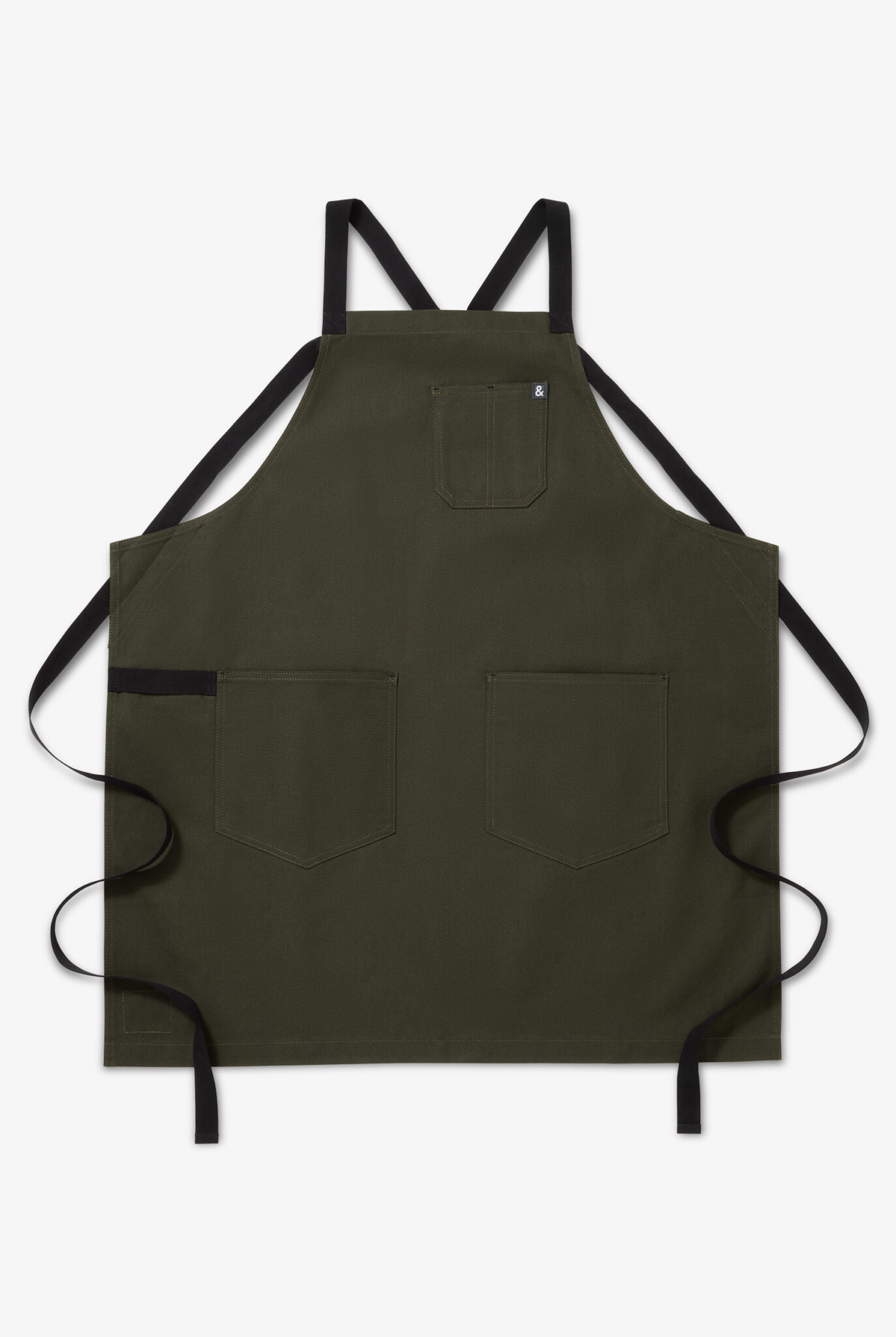 Hedley and CroShort Sleeveback Unisex Apron in OLIVE GREEN