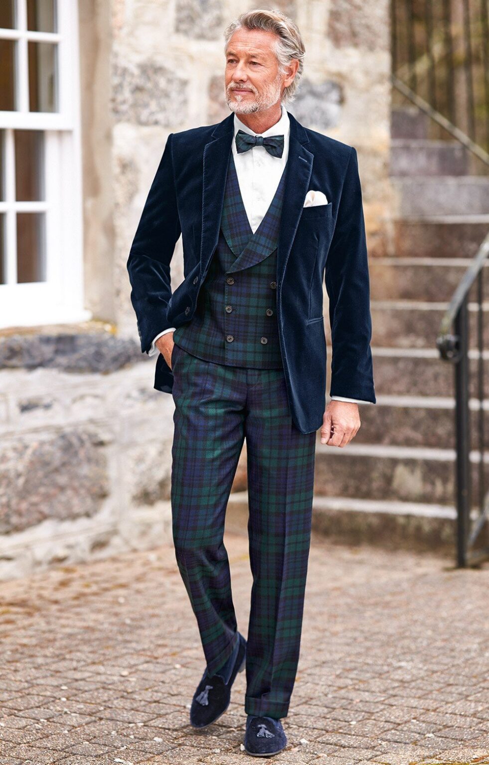 House of Bruar Men s Tartan Trousers Blackwatch Tartan Borderfree