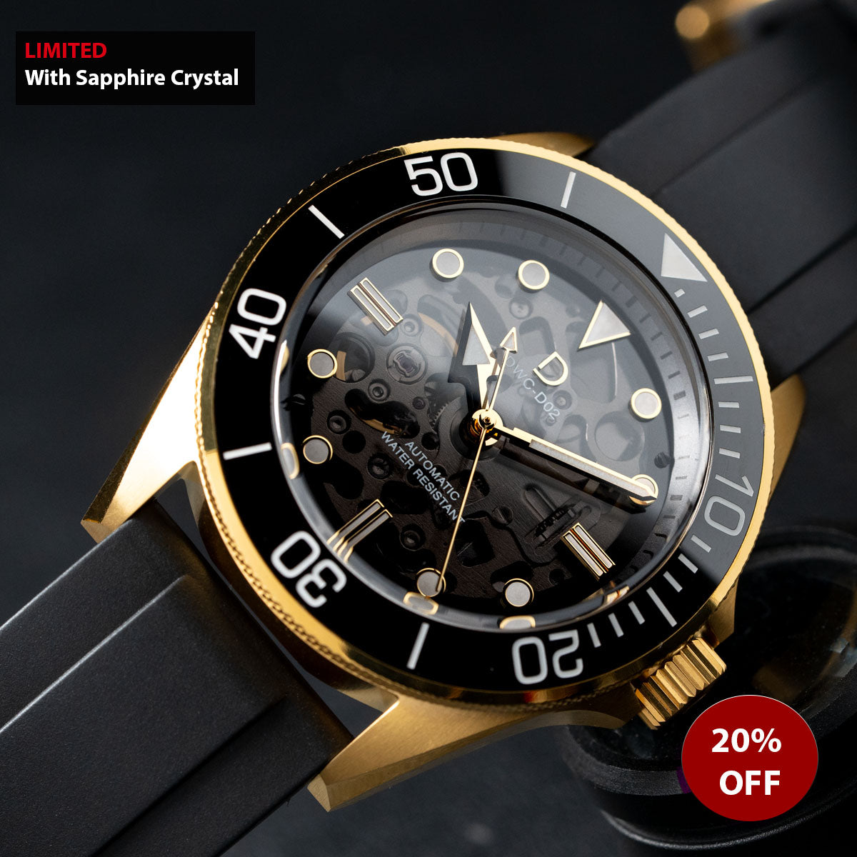 Diy Watch Sapphire Dive Watch LIMITED DIY Watchmaking Kit 42mm - Main Image