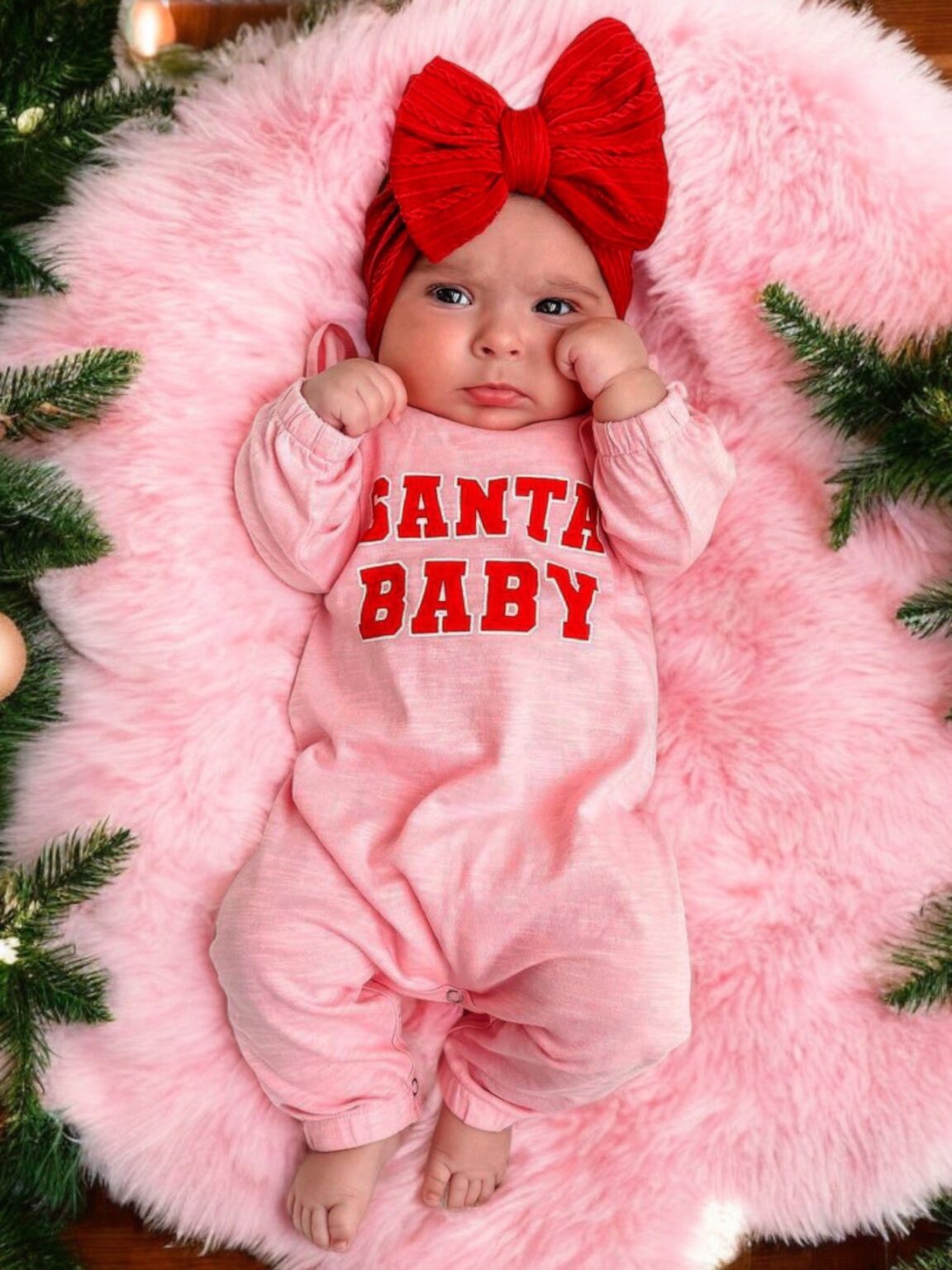 Santa Baby Pajamas PINK main image 1