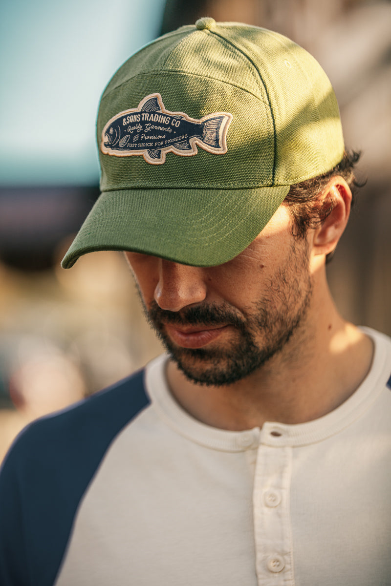SONS Gone Fishing Cap Army Green Borderfree