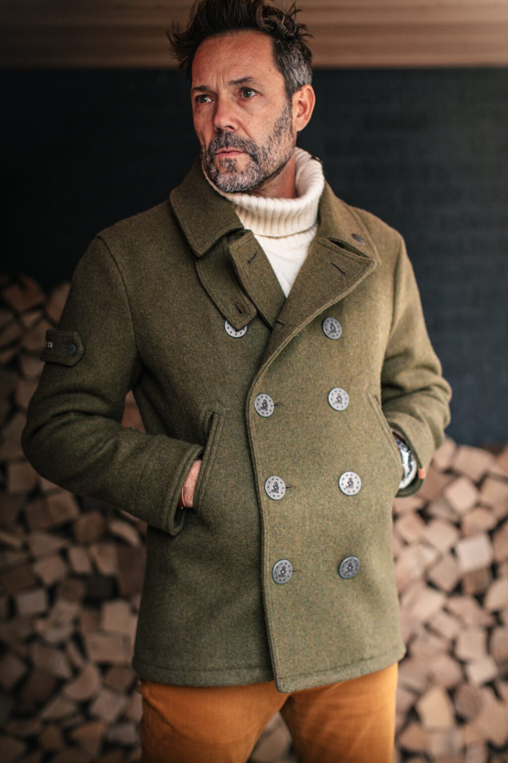 SONS Boardwalk Peacoat Army Green Borderfree