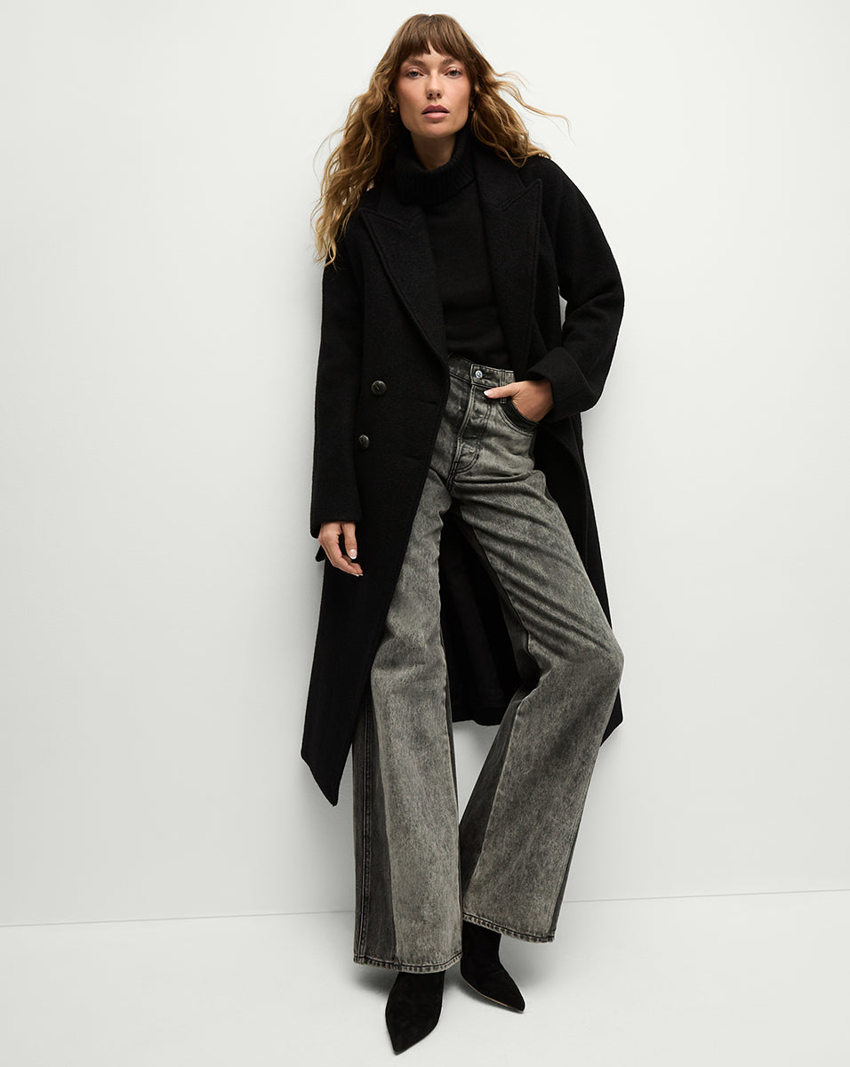 Della Wool Dickey Coat Borderfree