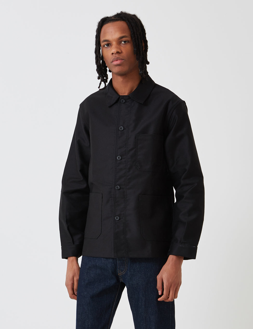 Le Laboureur Moleskin Work Jacket Black Borderfree