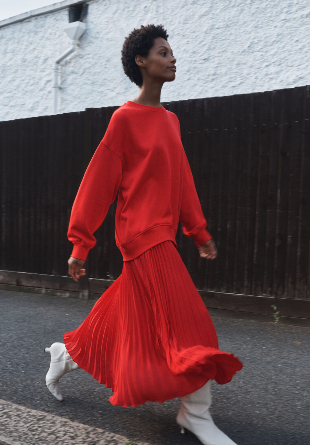 Sweatshirt dress red shop