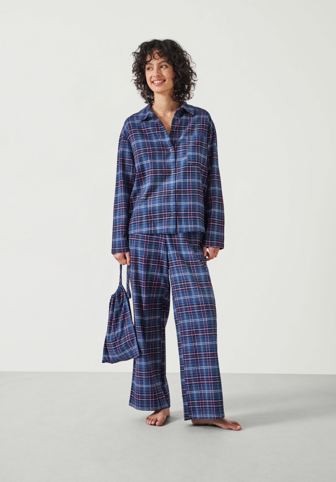 Brushed cotton check pyjamas new arrivals