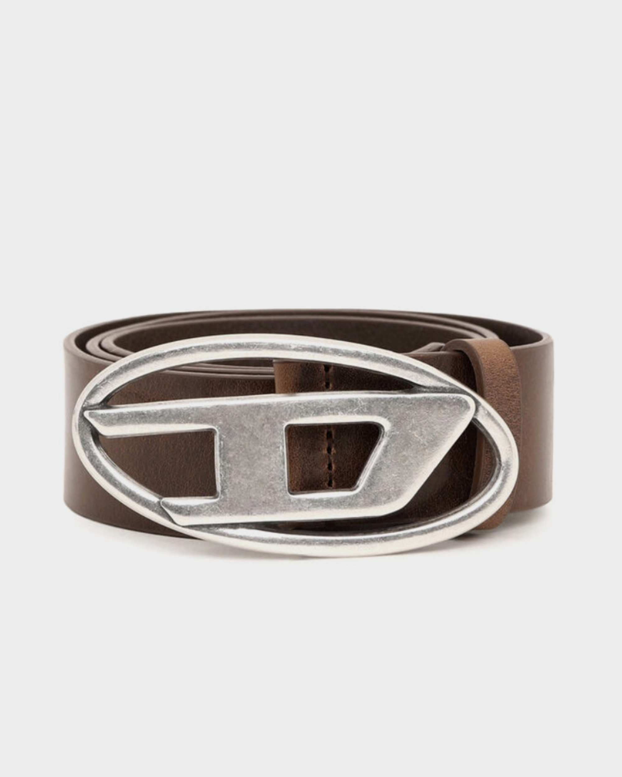 B-1dr Leather Belt With D Buckle