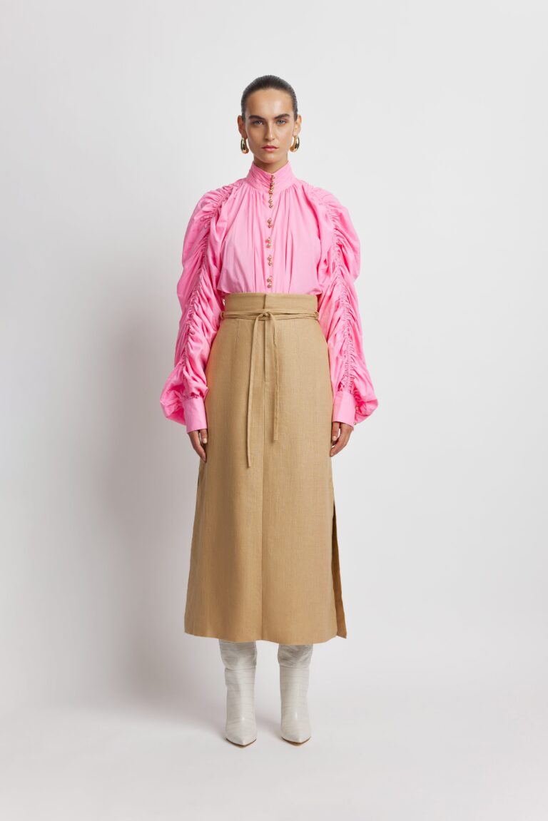 Bowshall Blouse – Pink