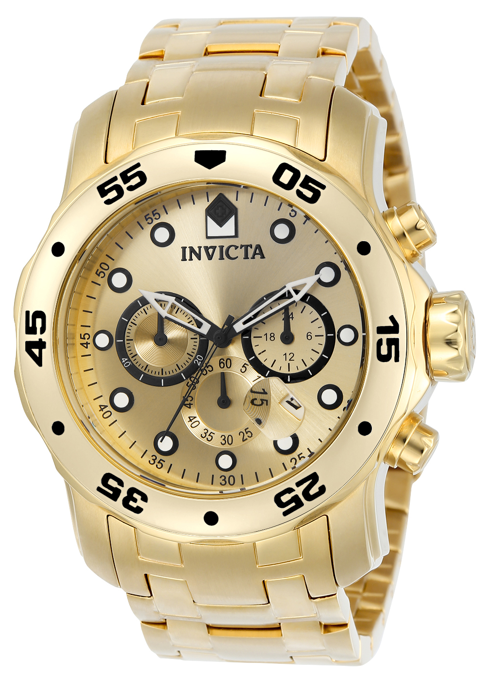 Invicta Pro Diver SCUBA Men s Watch 48mm Gold 0074 Borderfree