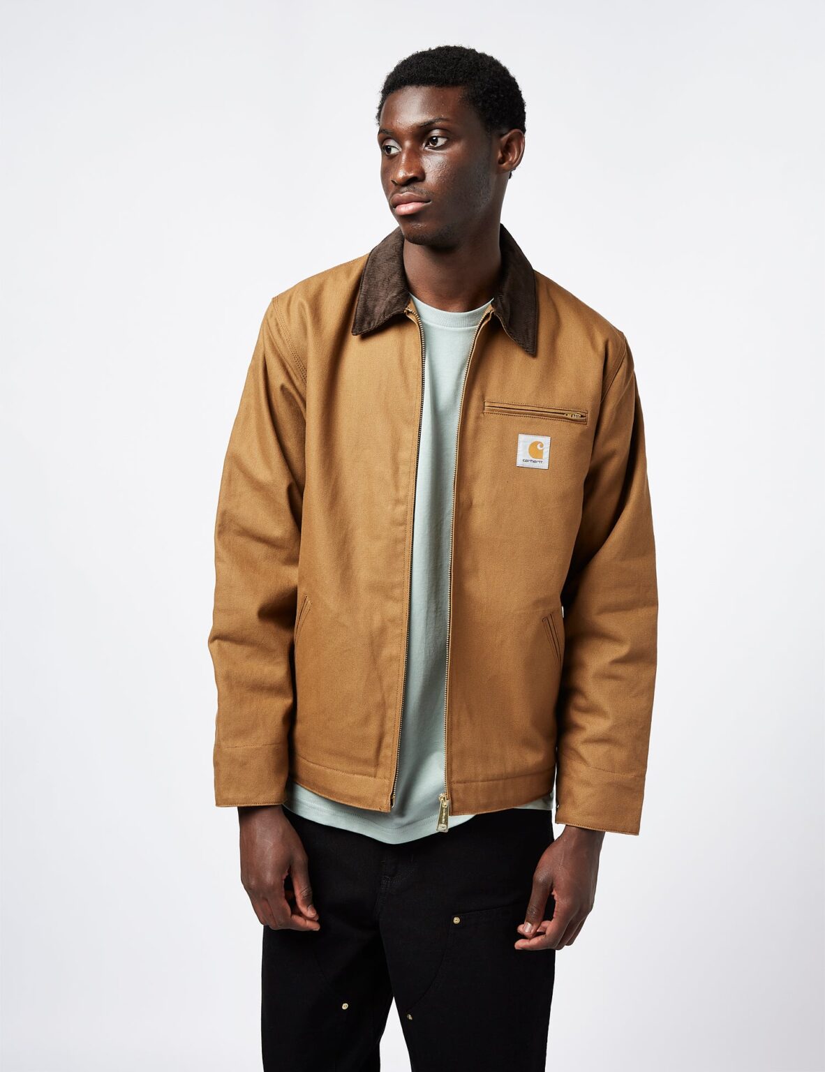 Carhartt WIP Detroit Jacket Winter Lined Hamilton Brown Tobacco Borderfree