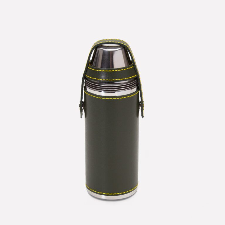 Hudson Country Life X Ettinger 8oz Hunter Flask With 4 Cups