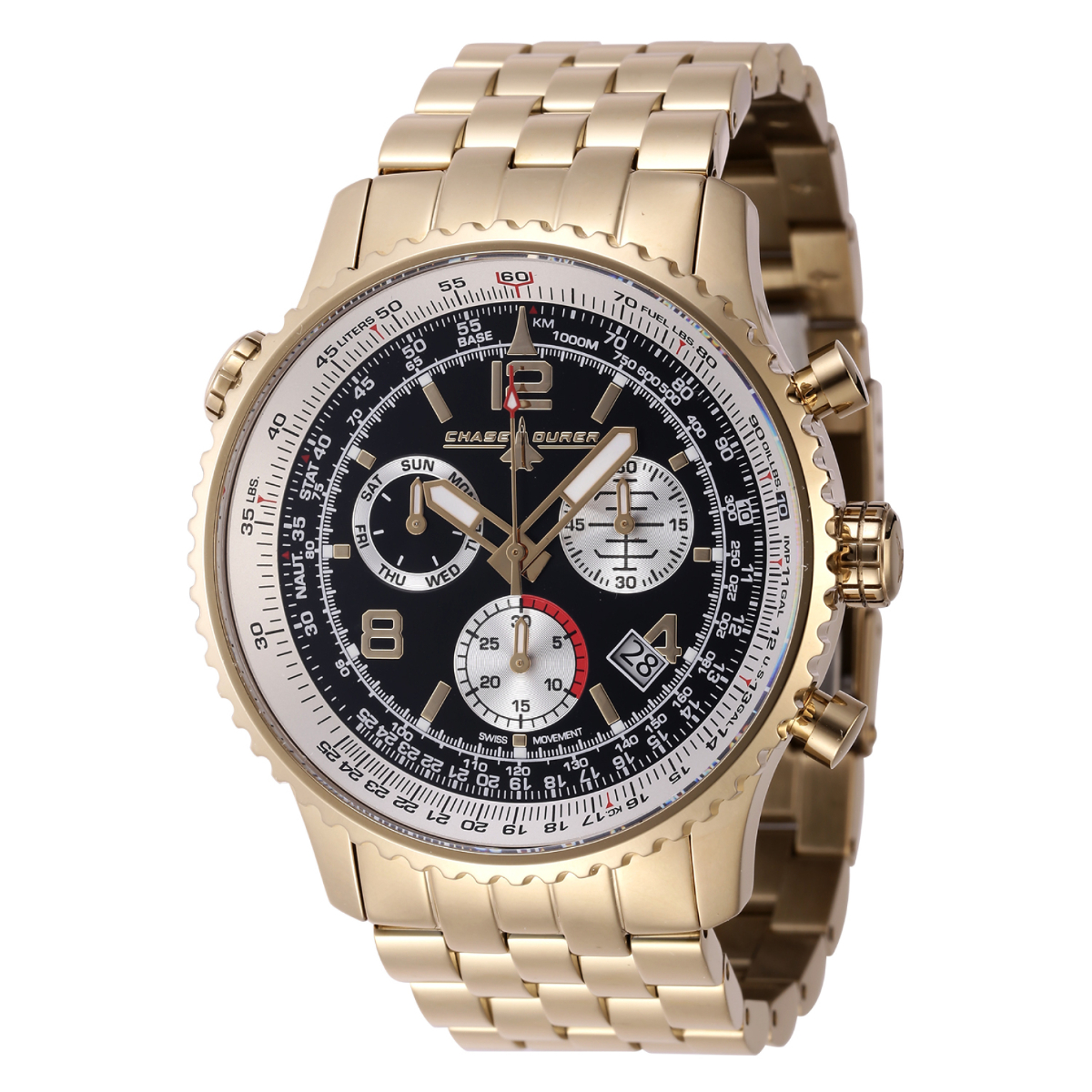 Chase Durer Men s Watch 49.5mm Gold CDW 0074 Borderfree