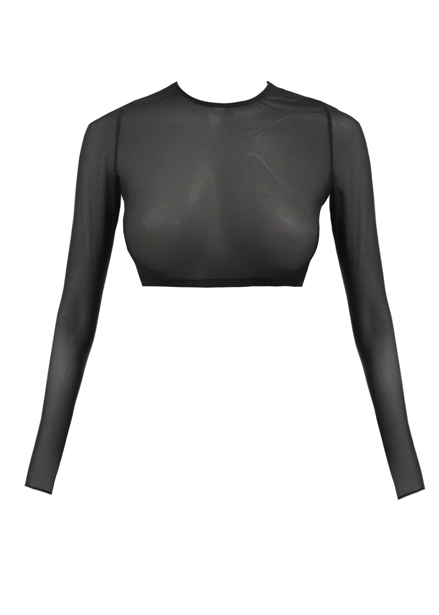 mesh sheer crop top
