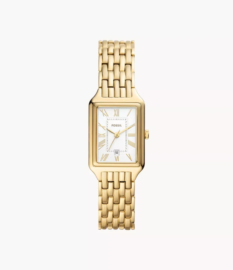 Fossil Women's Raquel Three-Hand Date Gold-Tone Stainless Steel Watch – Gold