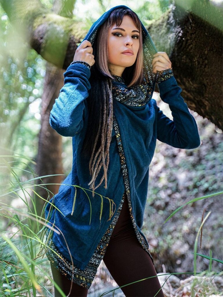 "Namkha Sibiu" cardigan, Teal blue Size XS/S/M
