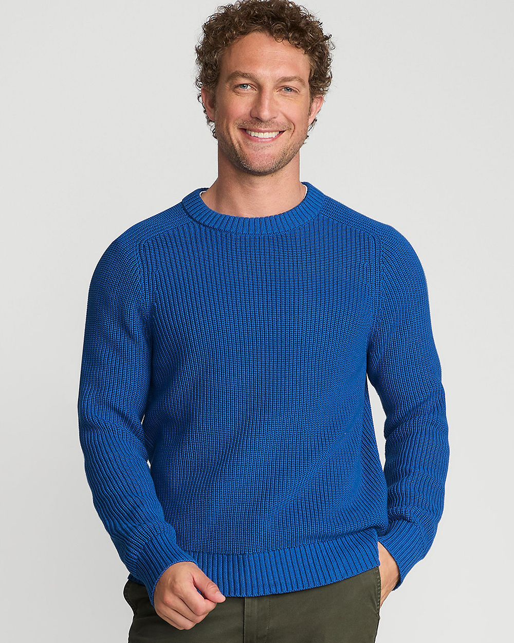 Men's Cotton Drifter Saddle Crewneck Shaker Sweater