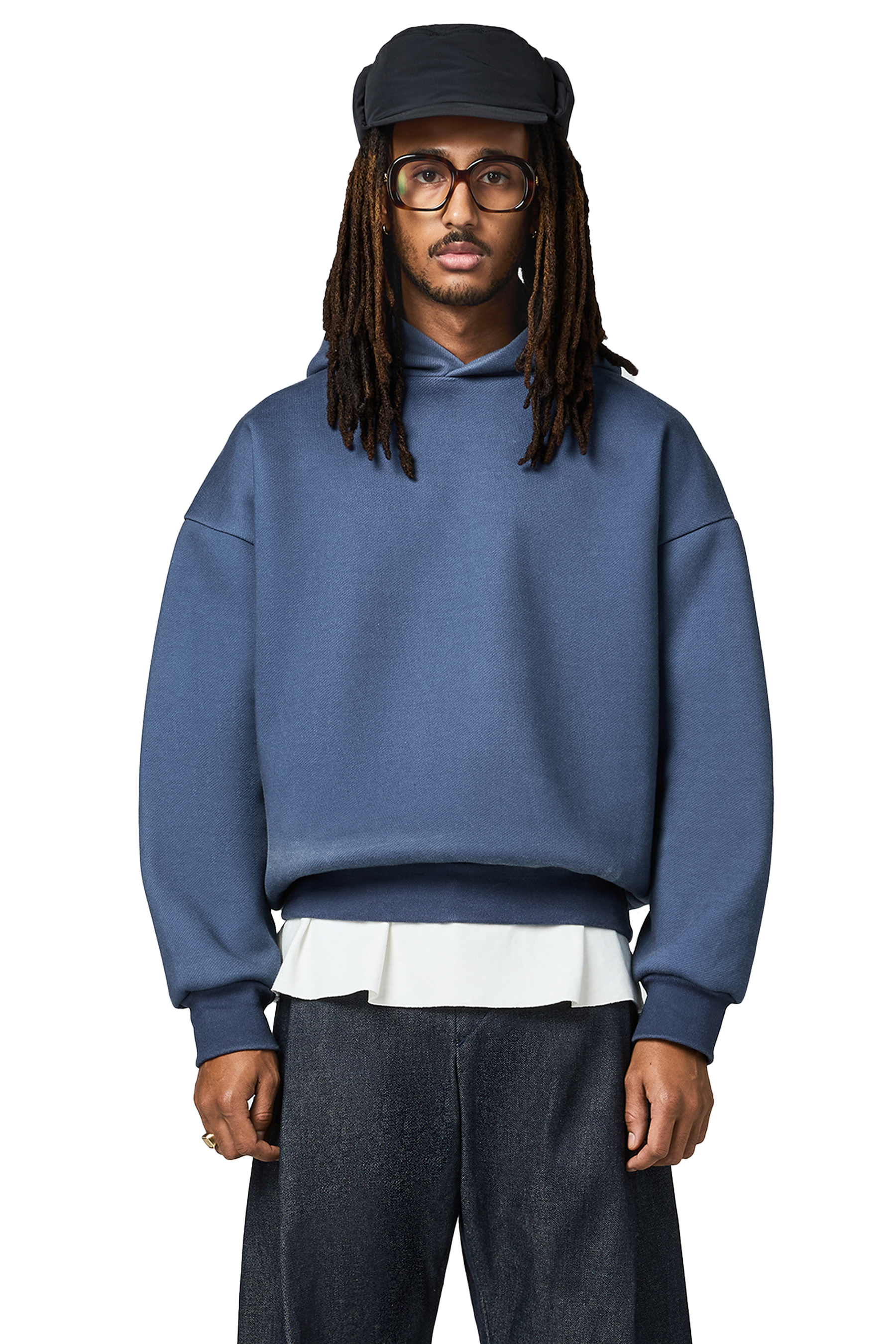 Kane, Capelet Hoodie, White | Frank & Eileen