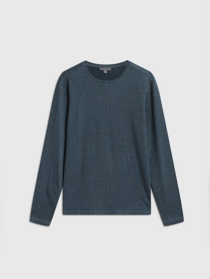 Maglietta John Varvatos Cooper Vintage Crew, Blu Pacifico, Taglia Large, Nuova Con Etichette