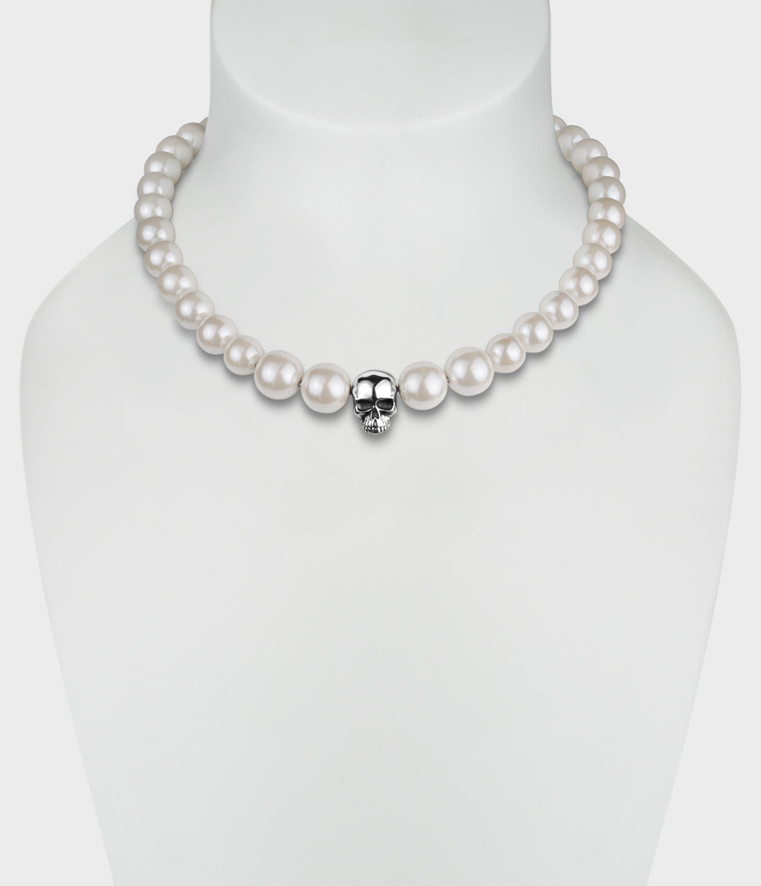 Blanche Skull & Pearl Necklace