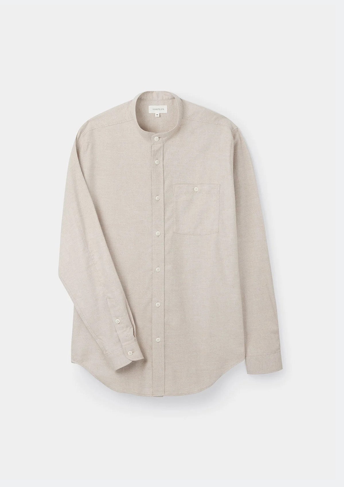 Men's Hemp Cotton Grandad Collar Shirt - Ethnic Border Print Casual Summer Kurta