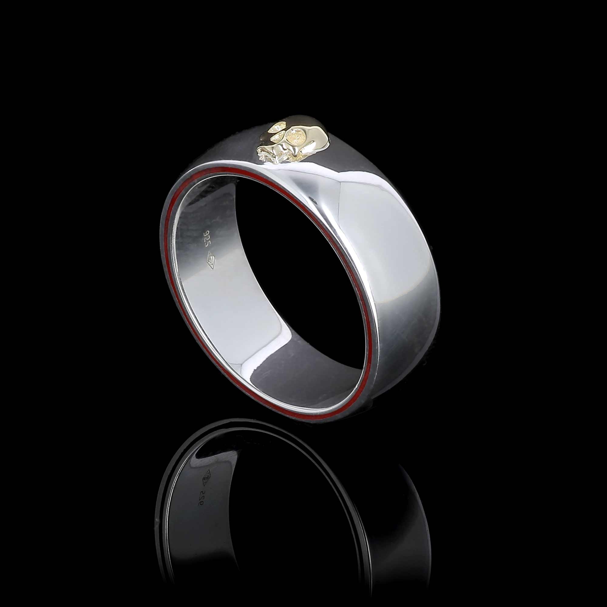 Calico - Anneau en argent 925 et or 18k