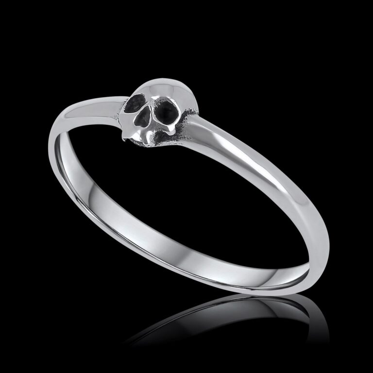 L'Immortelle – V2 – Anneau en argent 925 Sterling avec crane