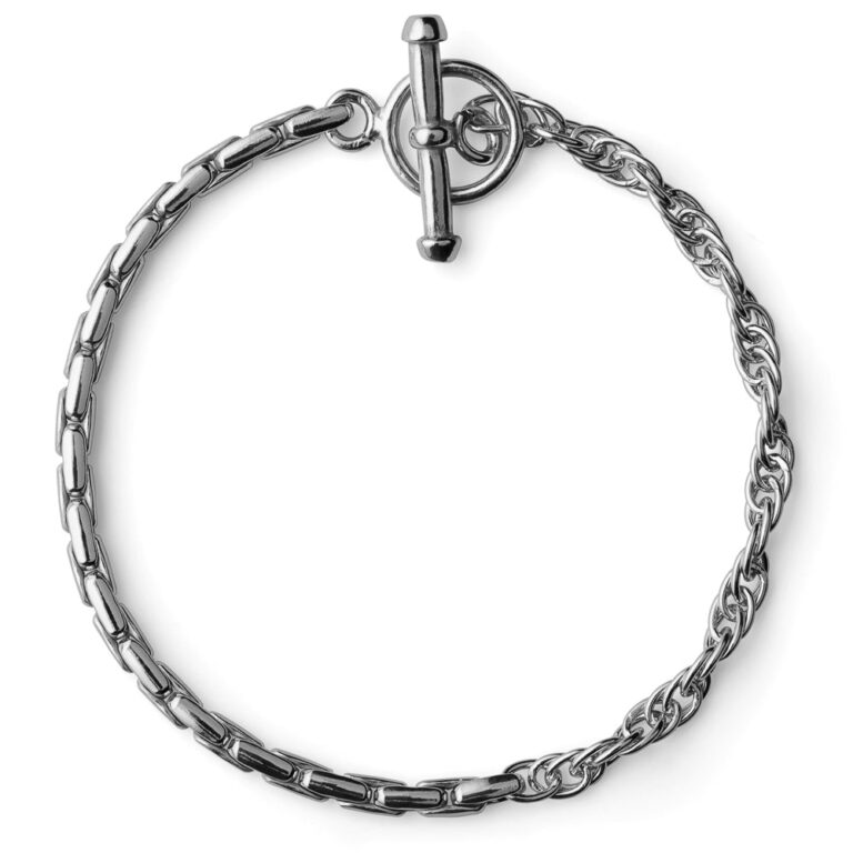 Bonnie & Clyde men's silver bracelet