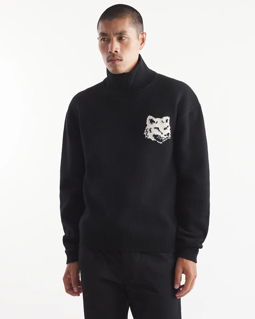 FOX HEAD INTARSIA COMFORT HIGH NECK JUMPER