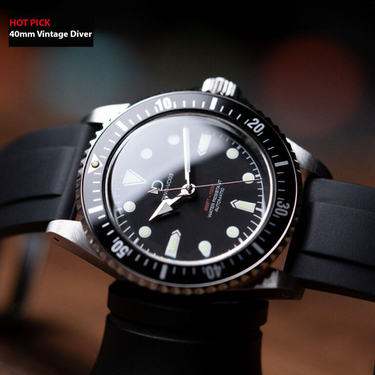 40mm Vintage Dive Watch Kit (Seiko NH35 / NH38 Mechanical Movement) with tools and video instructions – VD03