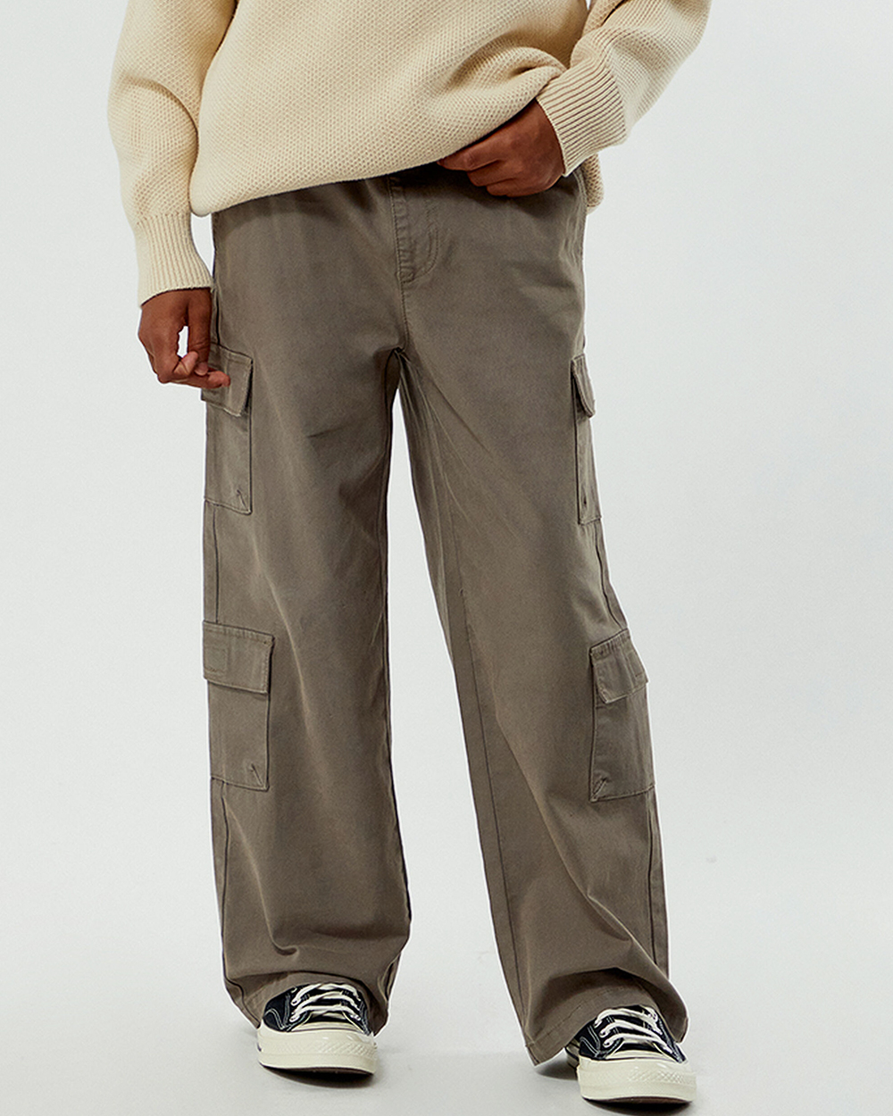 PacSun Kids Stretch Green Porter Baggy Cargo Pants