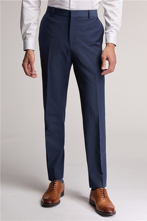 Ted Baker Slim Fit Blue Panama Men's Suit Trousers