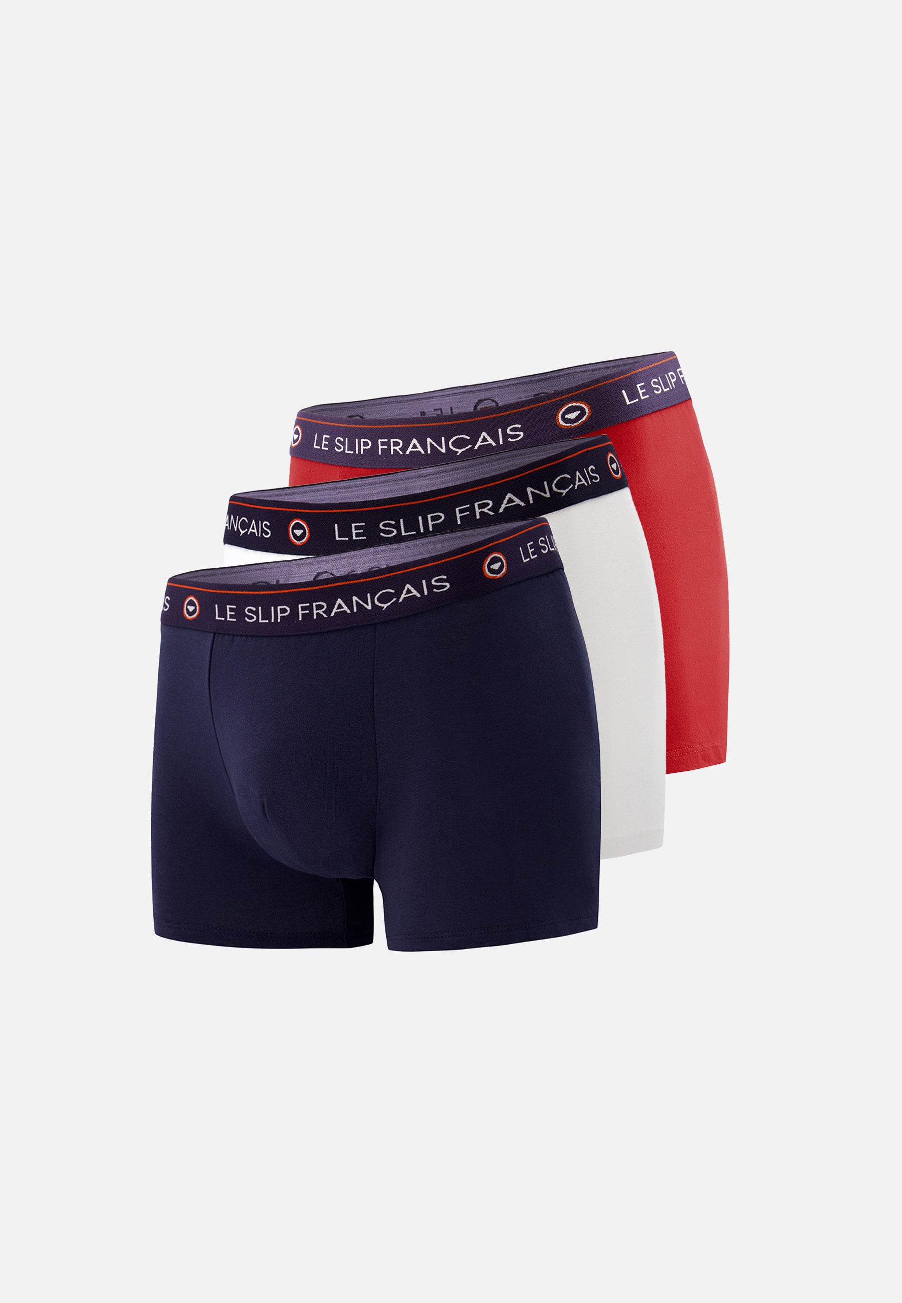 Pack Trio Boxer Redoutable Marine Blanc Rouge
