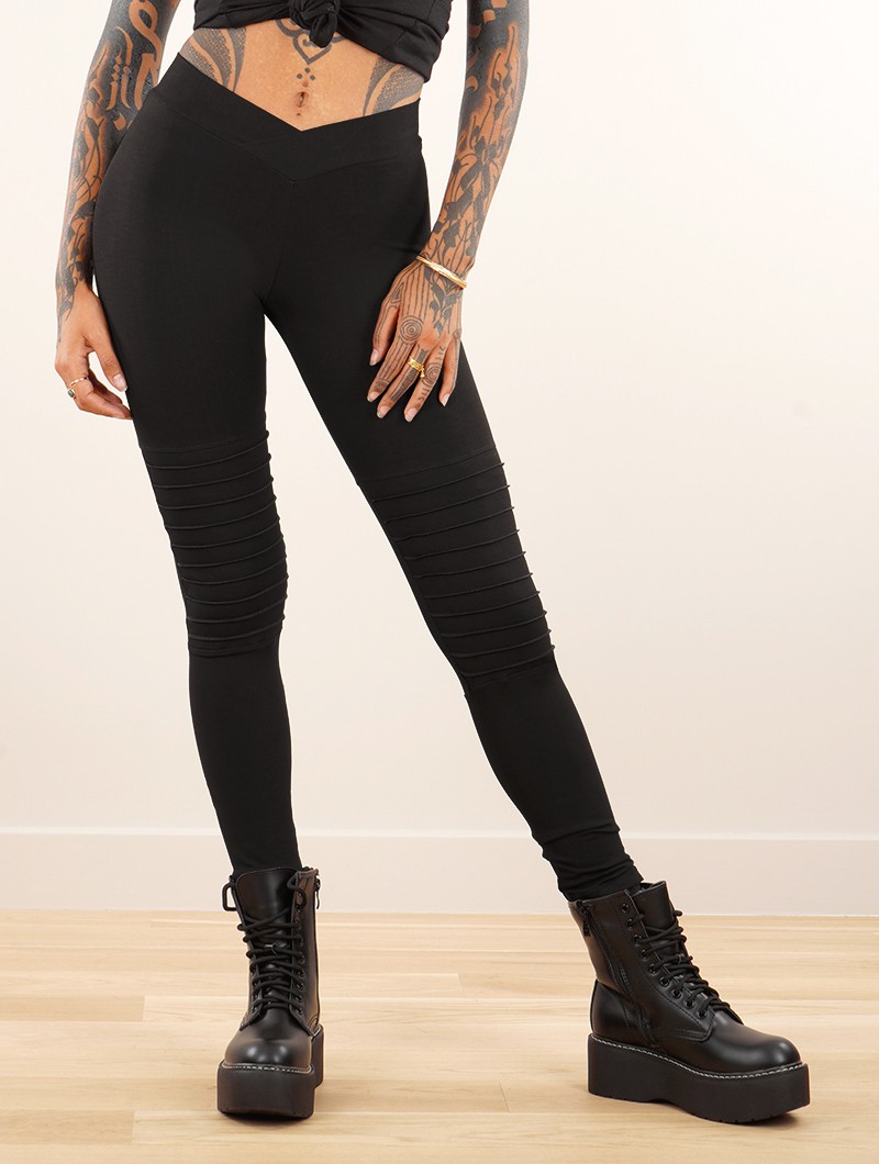 "Lilith" long leggings, Black Size S