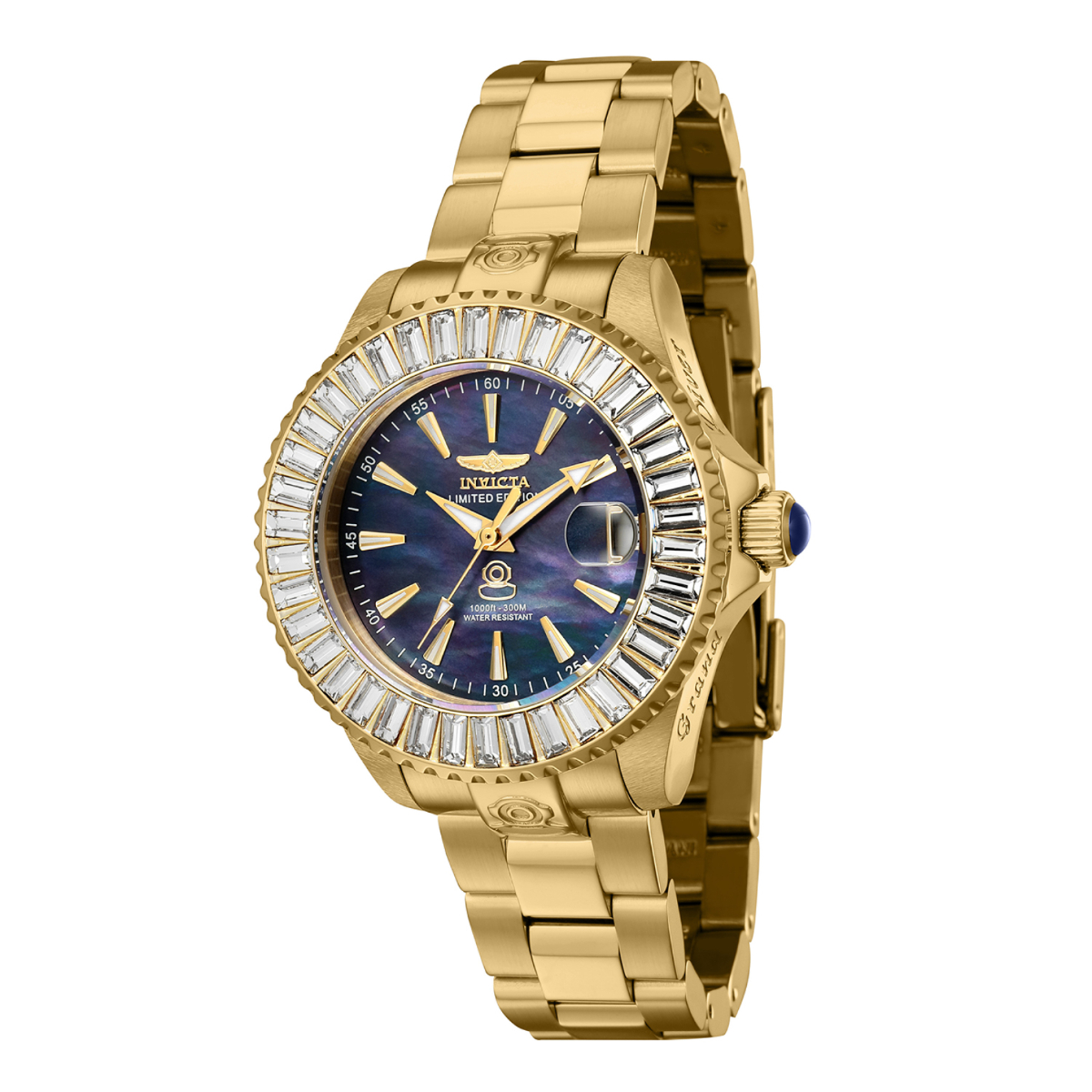 Invicta Pro Diver Automatic Women's Watch w/ Mother of Pearl Dial - 38mm, Gold (44319)