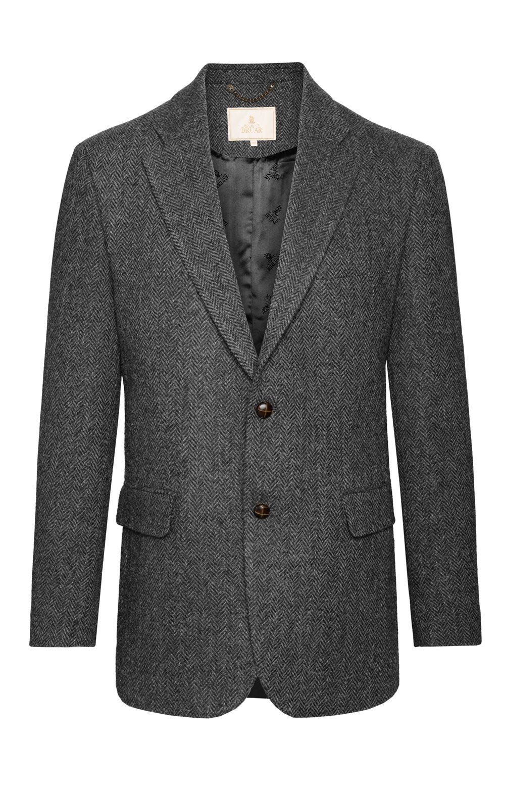 House of Bruar Men's Harris Tweed Jacket - Mid Grey