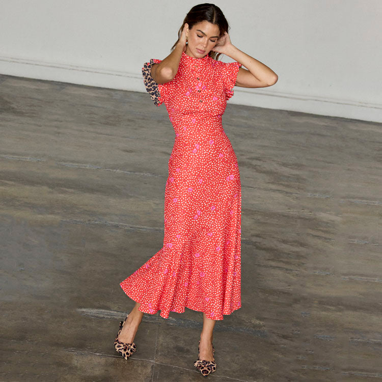 Red Floral Remi Dress