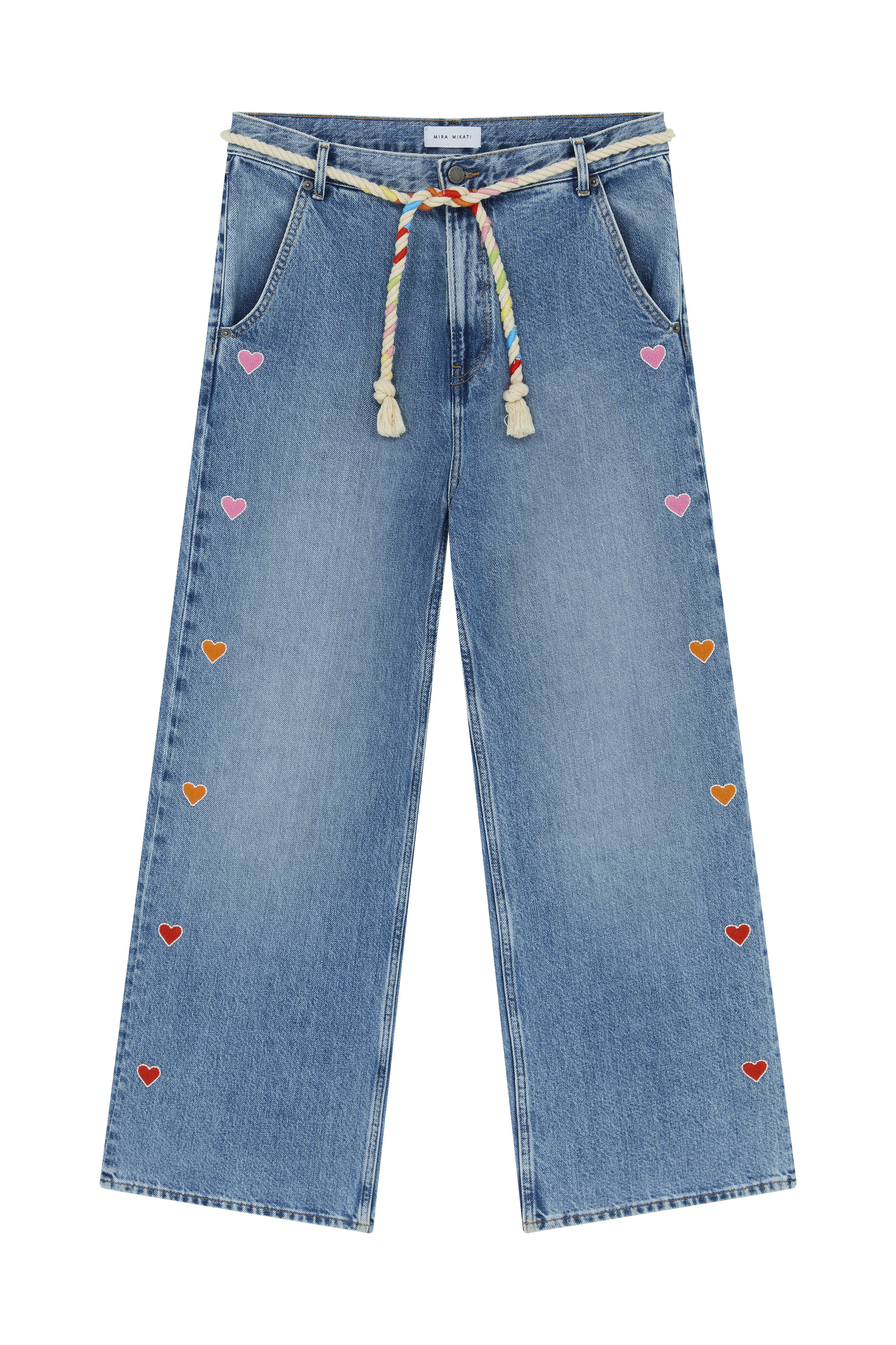 Embroidered Heart Jeans
