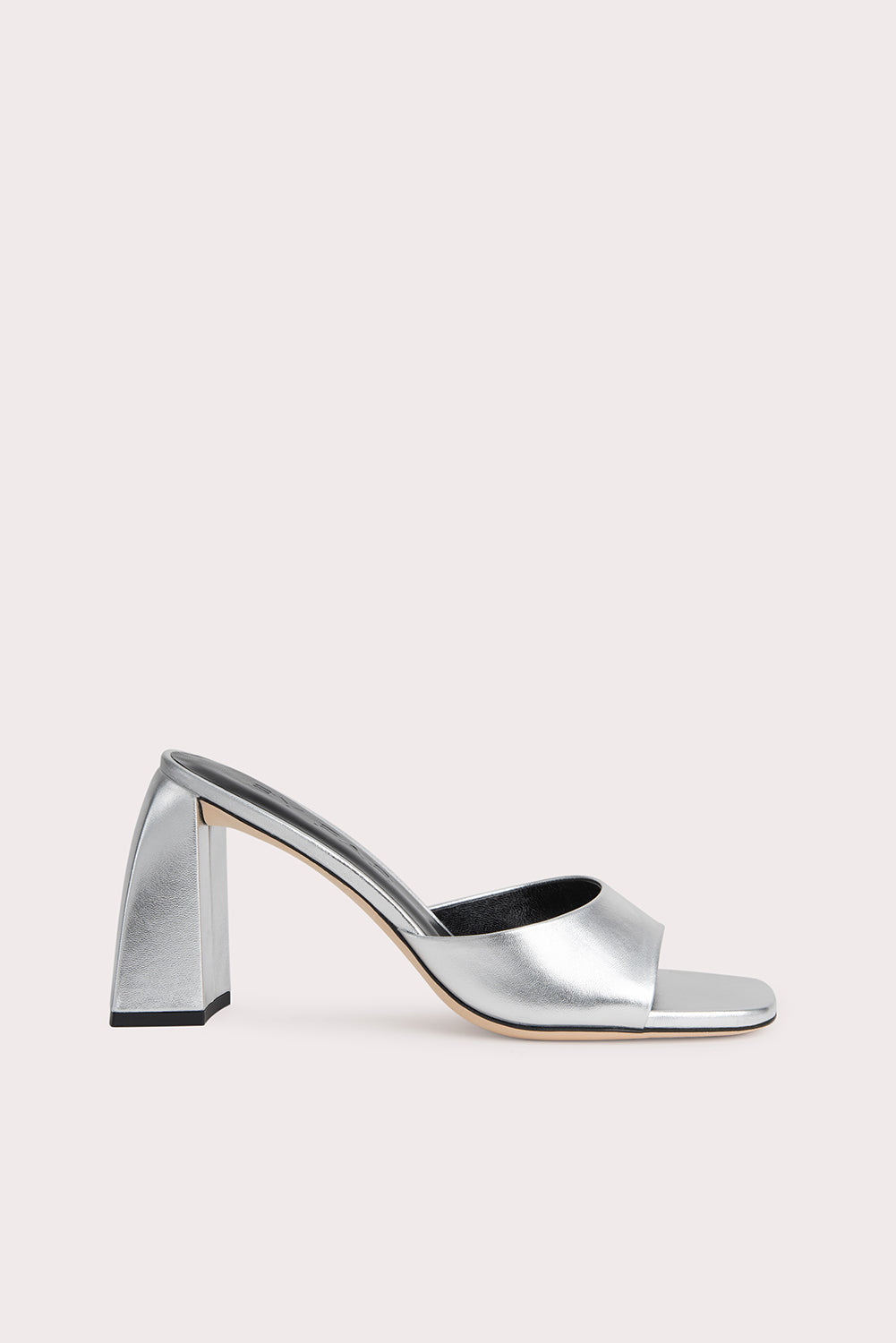 Michele Silver Metallic Leather