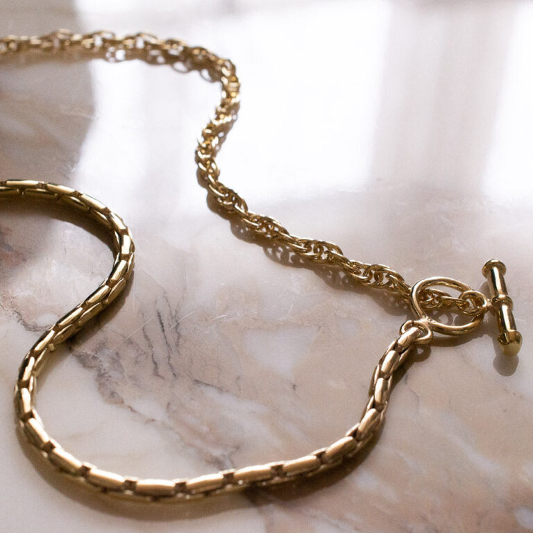 Bonnie & Clyde men's gold necklace
