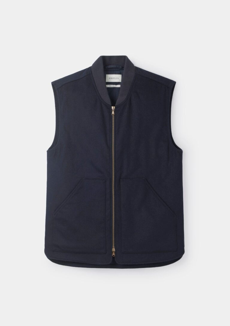 Navy Wool Gilet