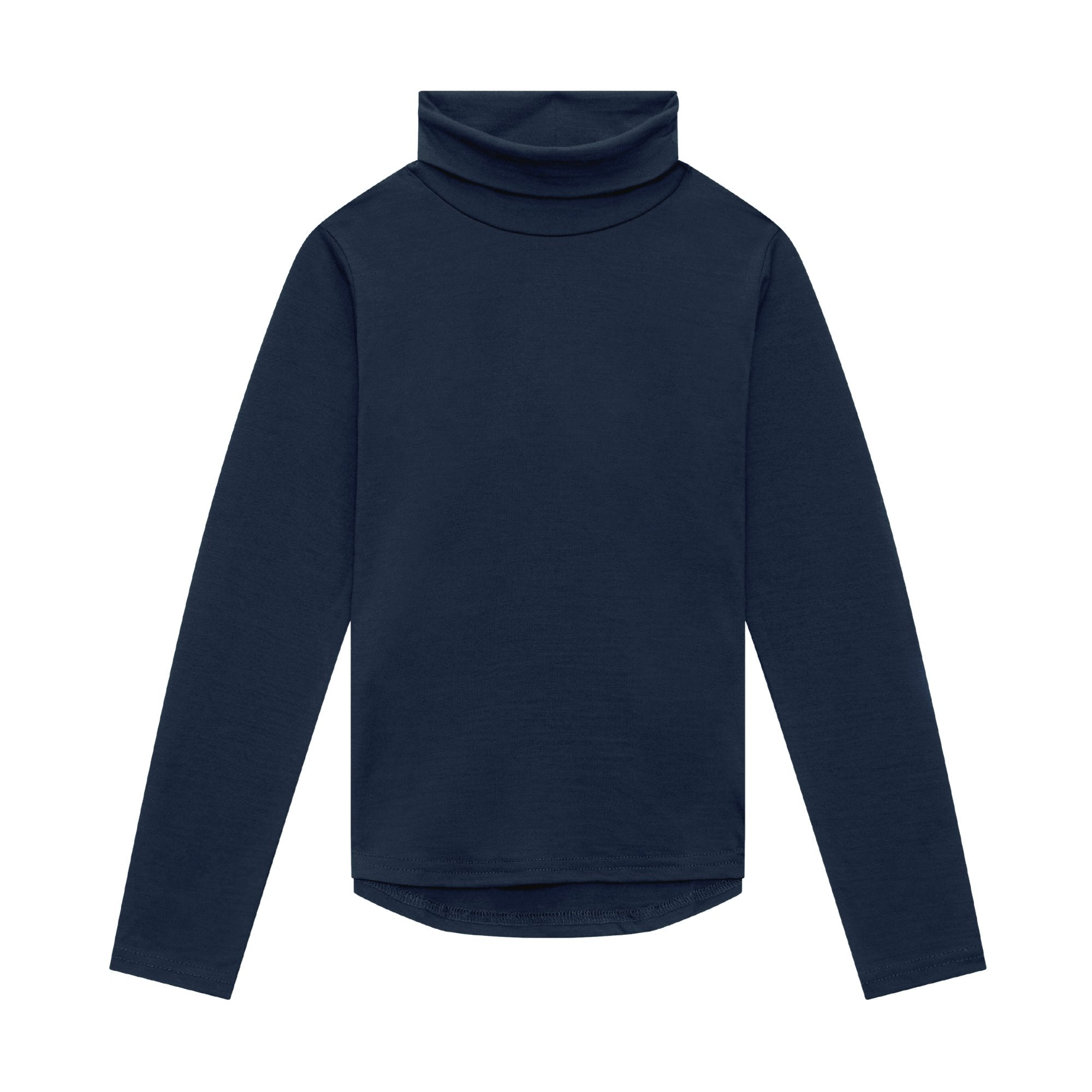 Merino Polo Neck, French Navy