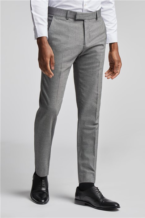 Antique Rogue Slim Fit Grey Texture Men's Trousers by Suit Direct