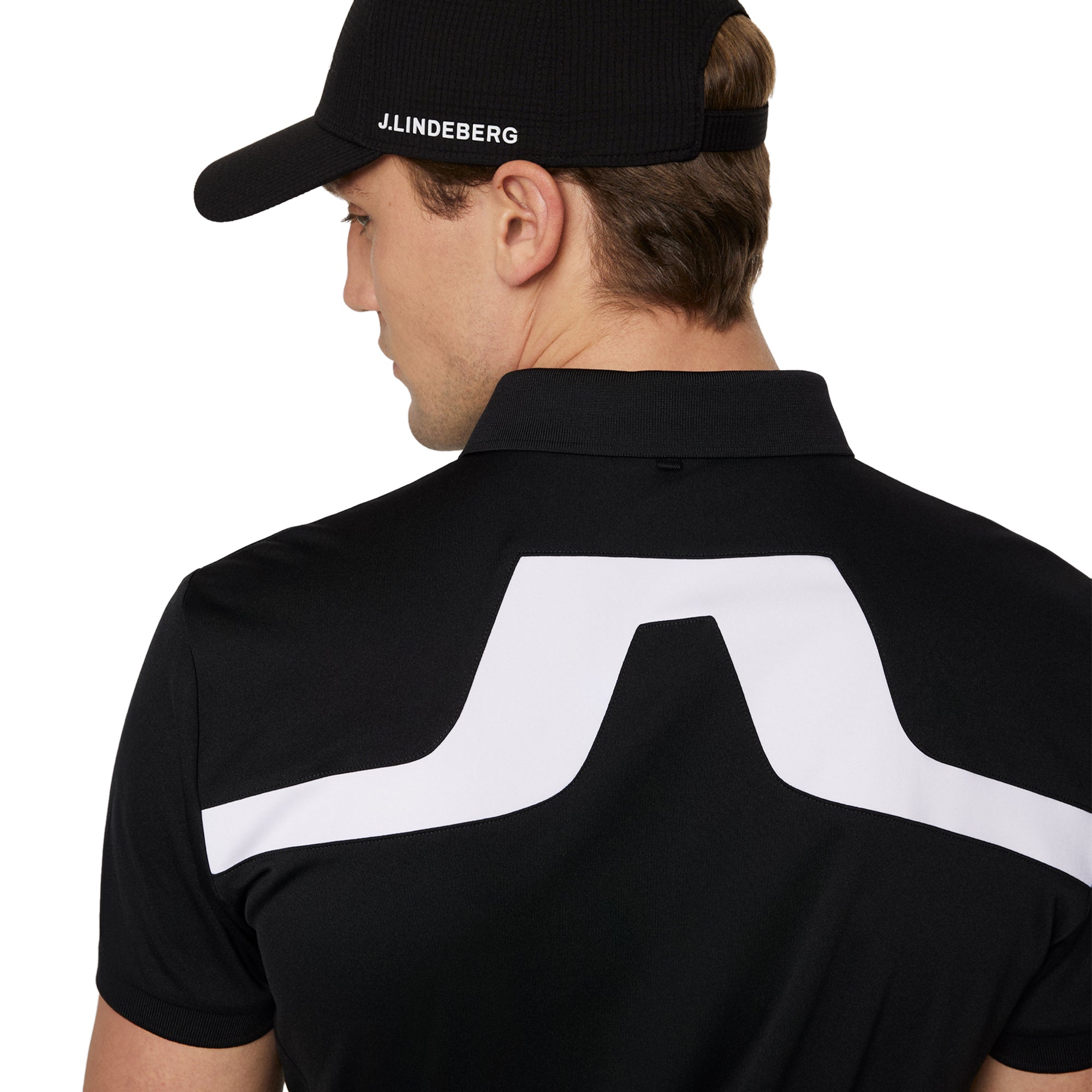 J.Lindeberg Golf KV Polo Shirt SS25 - Mens Size UK Large - GMJT11825-9999 - Black