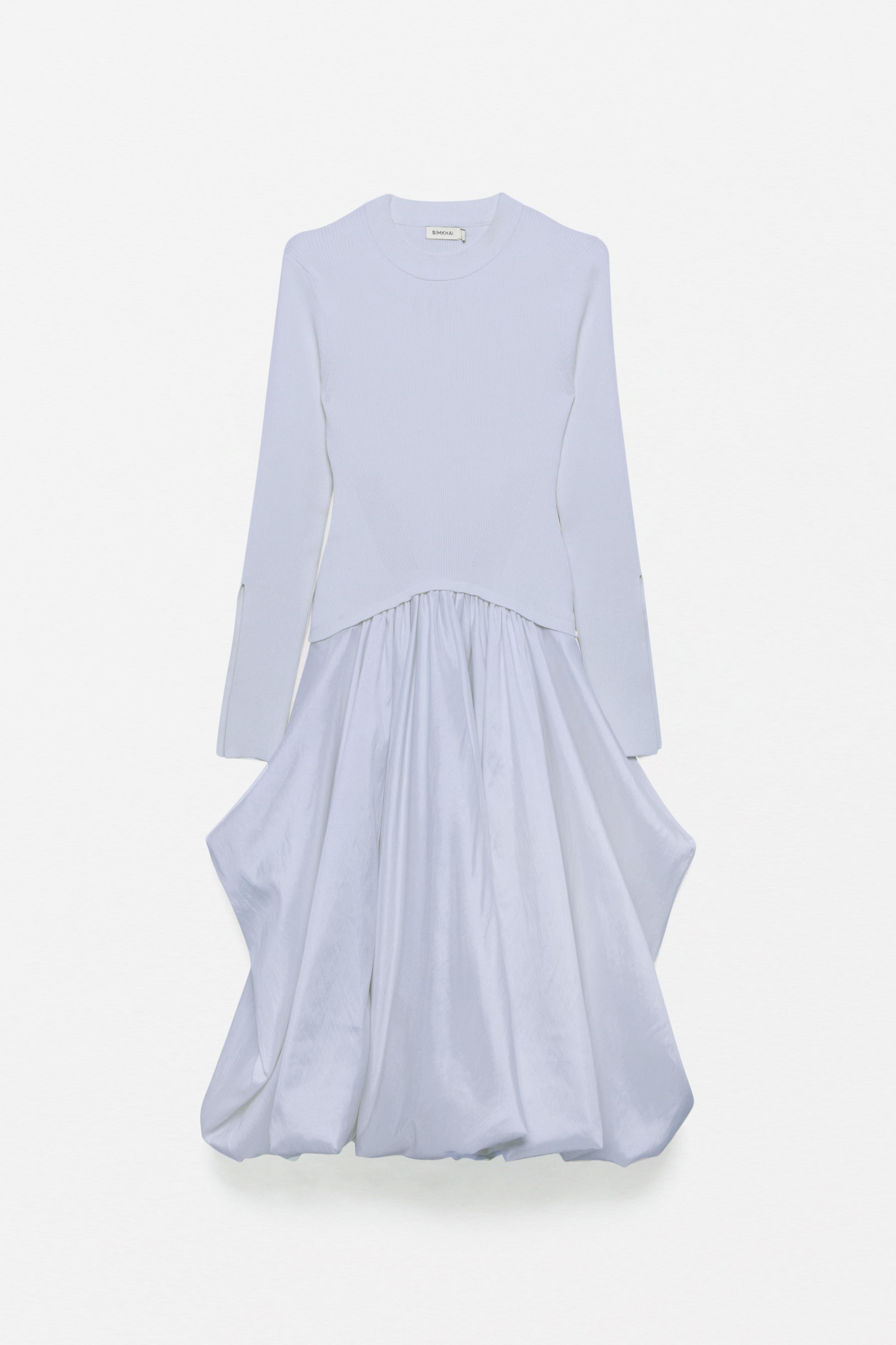 Kenlie Taffeta Knit Midi Dress