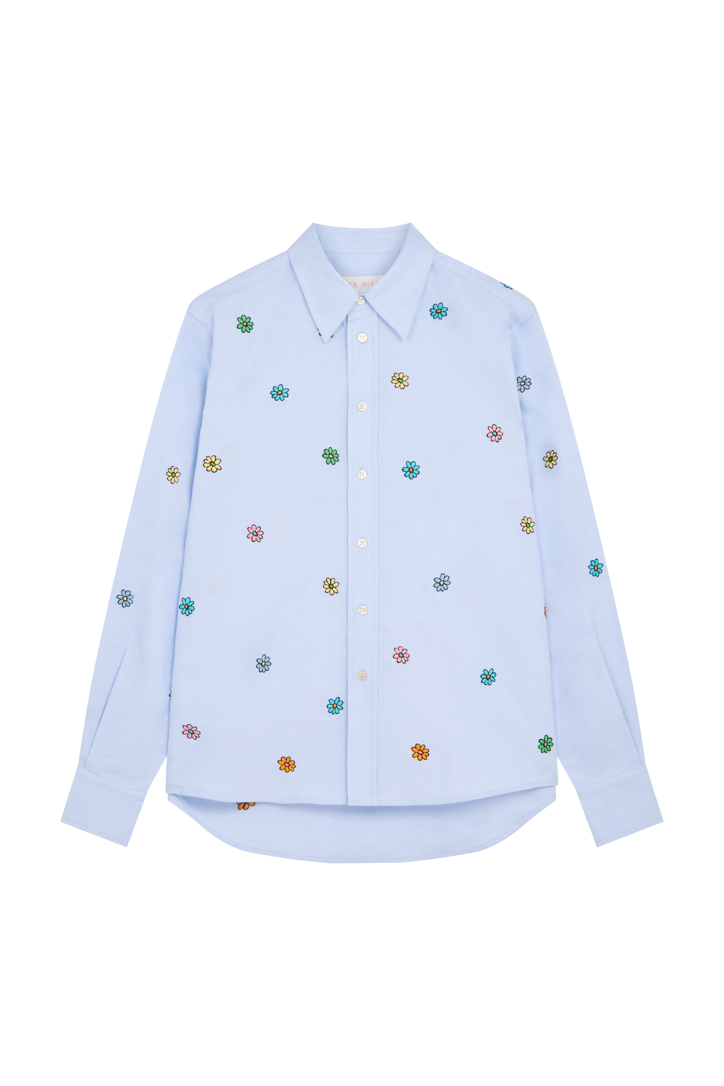 Flower Embroidered Oxford Shirt