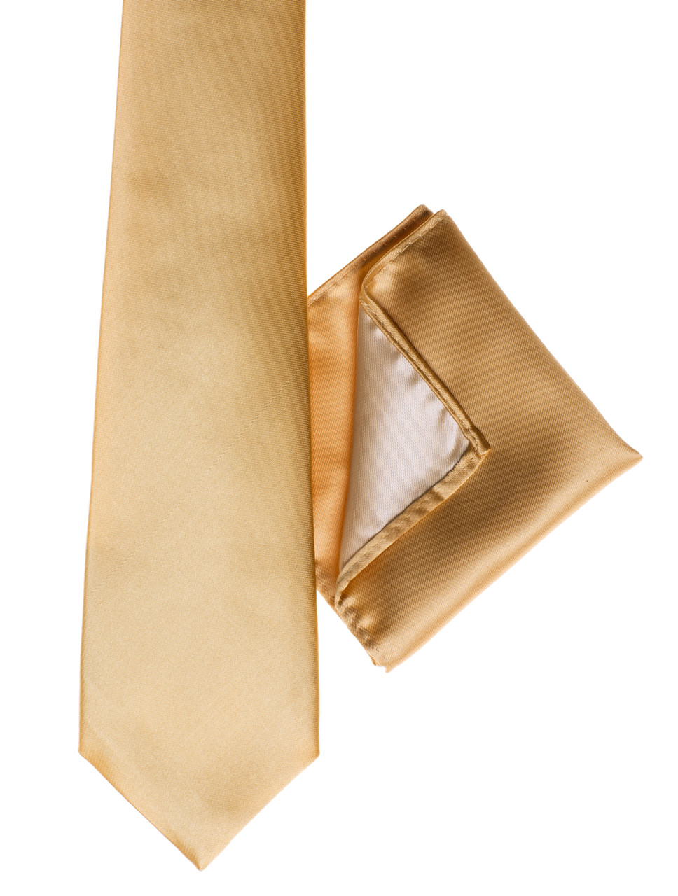 Gold pocket handkerchief and tie set - Paisley