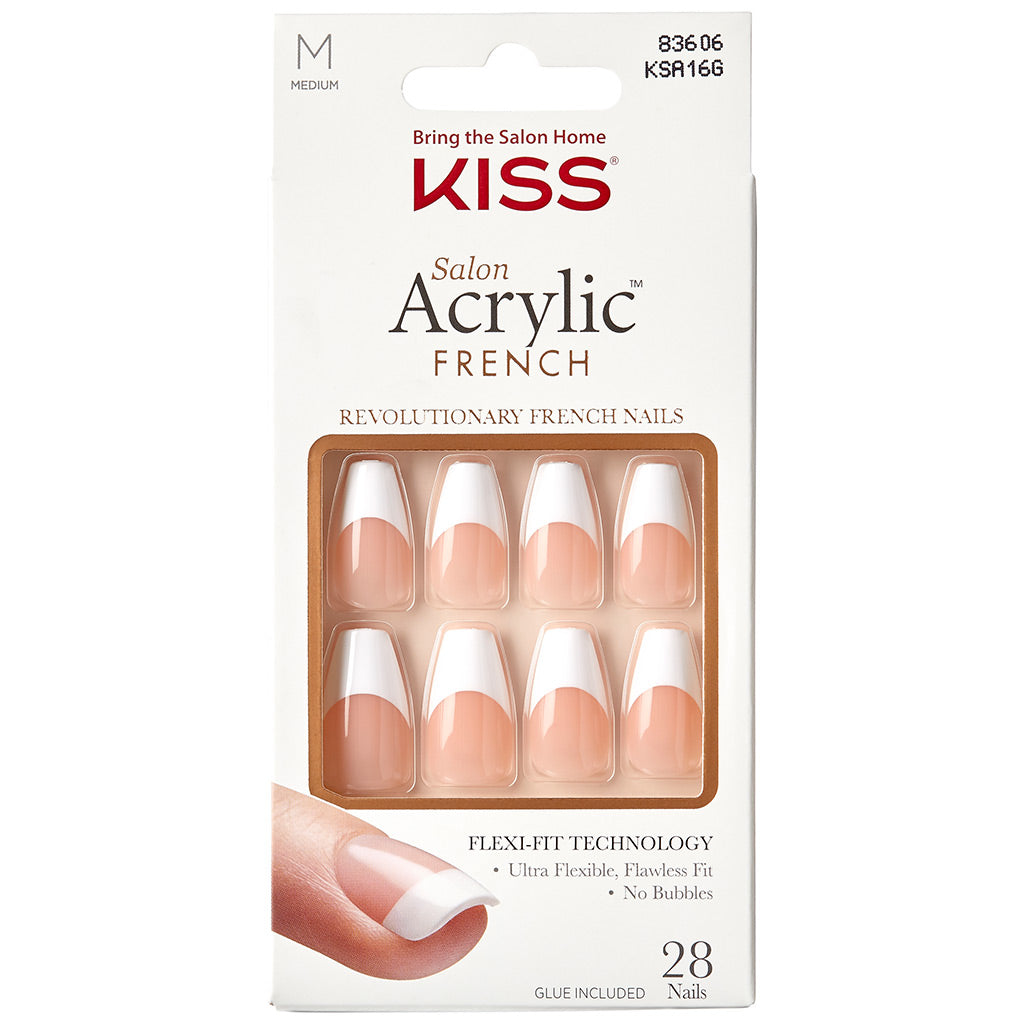Kiss False Nails Salon Acrylic French Nails - Je T'aime